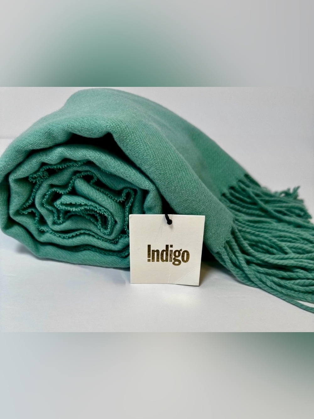 INDIGO - SEA FOAM/ SAGE PASHMINA/ THROW BLANKET